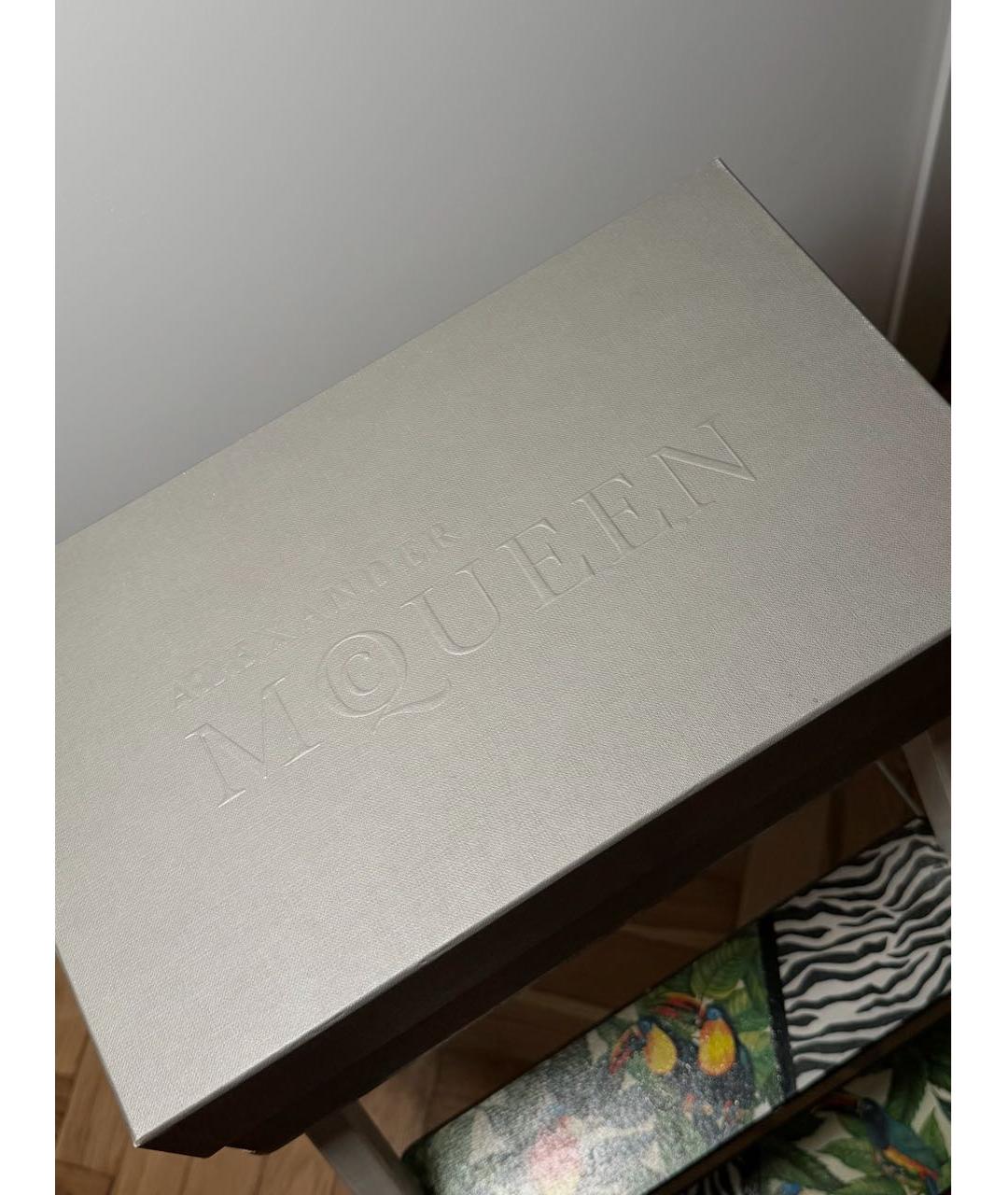 ALEXANDER MCQUEEN Черные кожаные брогги и оксфорды, фото 8