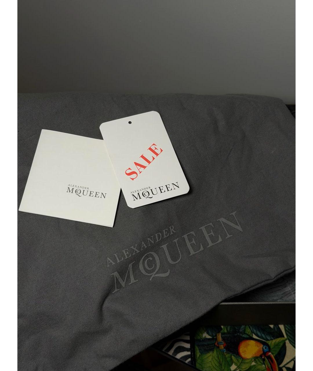 ALEXANDER MCQUEEN Черные кожаные брогги и оксфорды, фото 7