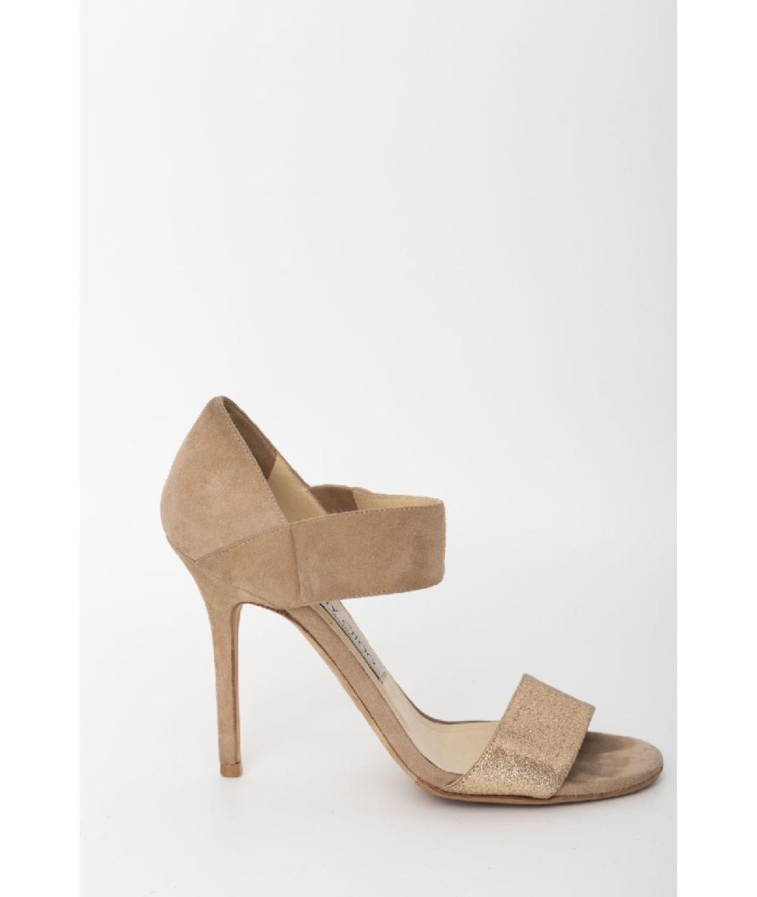 JIMMY CHOO Бежевые кожаные туфли, фото 10