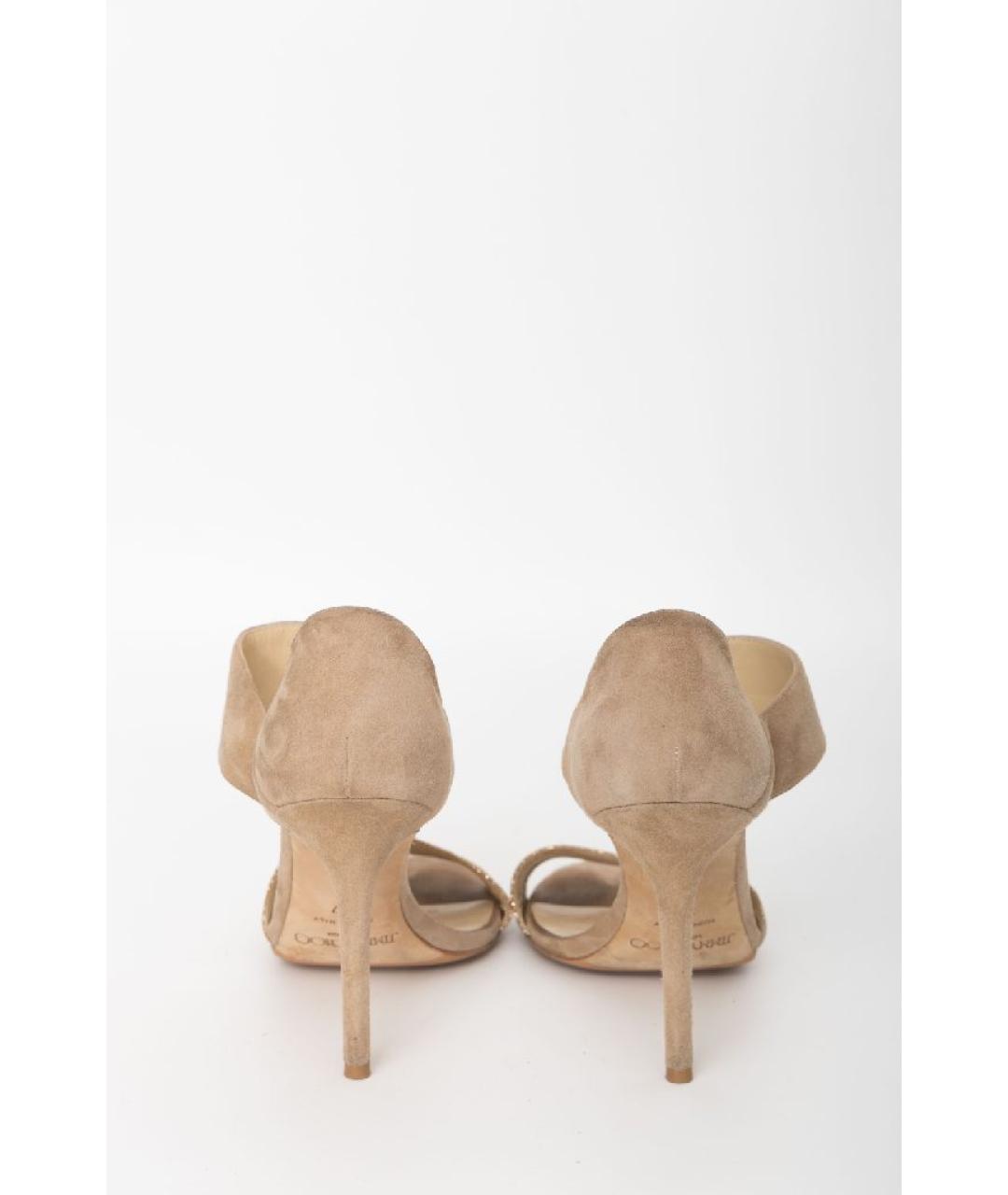 JIMMY CHOO Бежевые кожаные туфли, фото 4