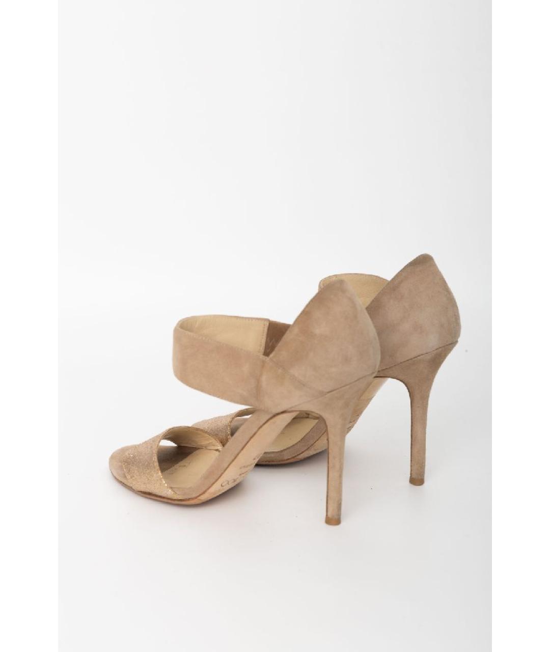 JIMMY CHOO Бежевые кожаные туфли, фото 8