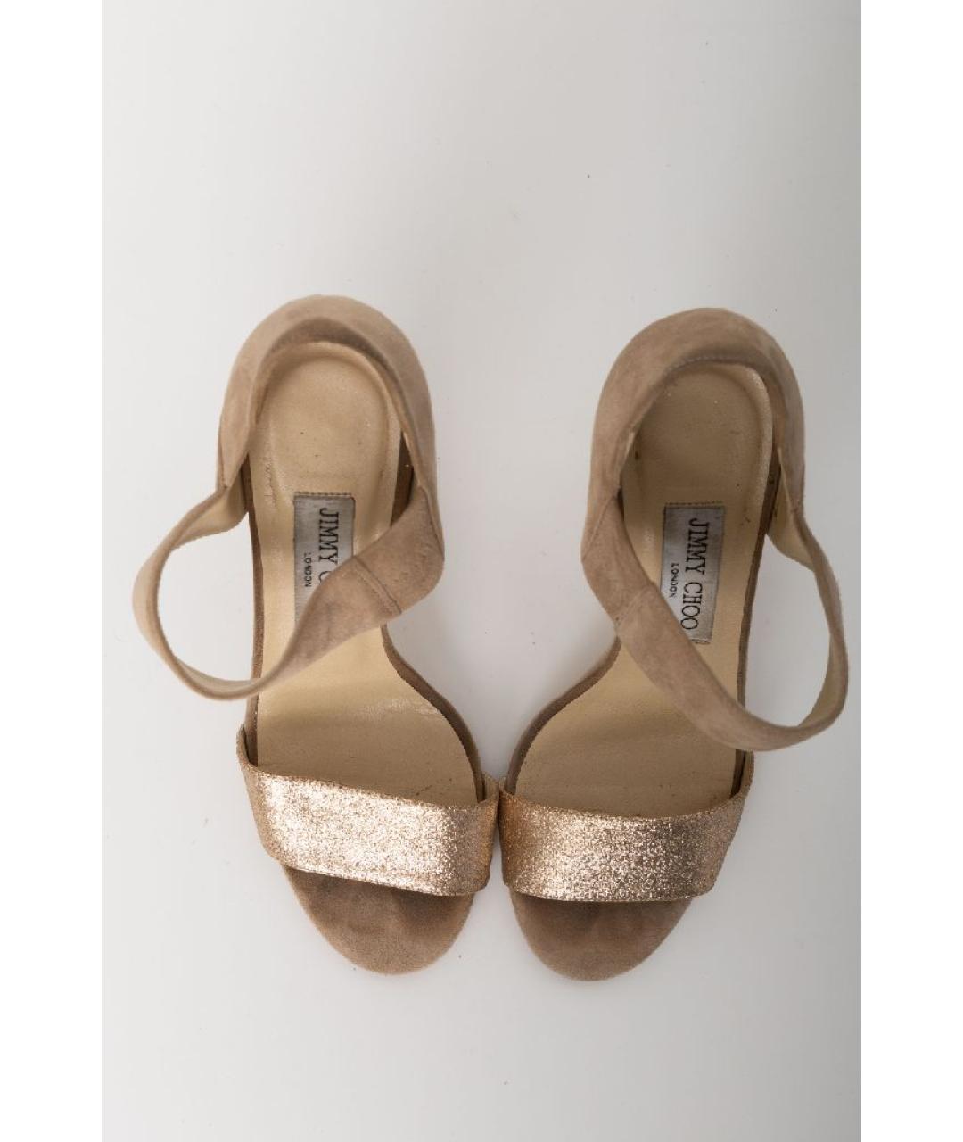 JIMMY CHOO Бежевые кожаные туфли, фото 3