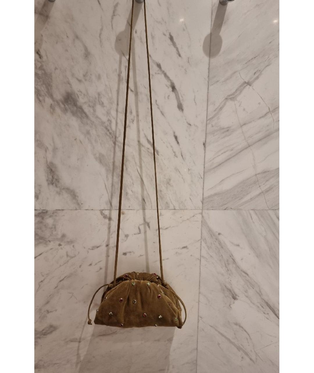 BOTTEGA VENETA Коричневая замшевая сумка через плечо, фото 10