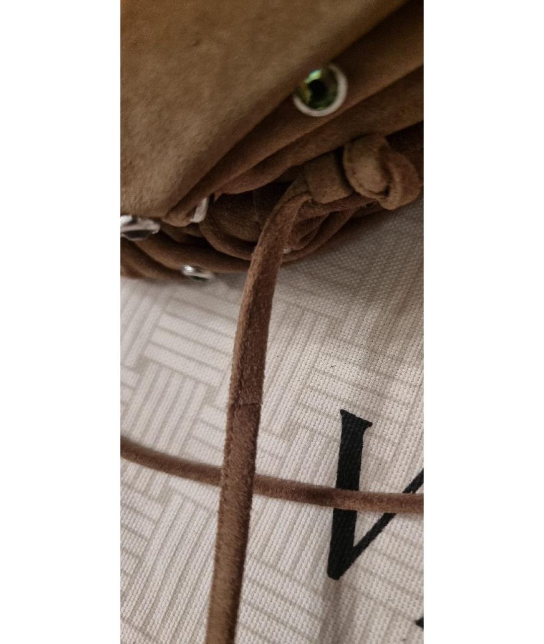 BOTTEGA VENETA Коричневая замшевая сумка через плечо, фото 6