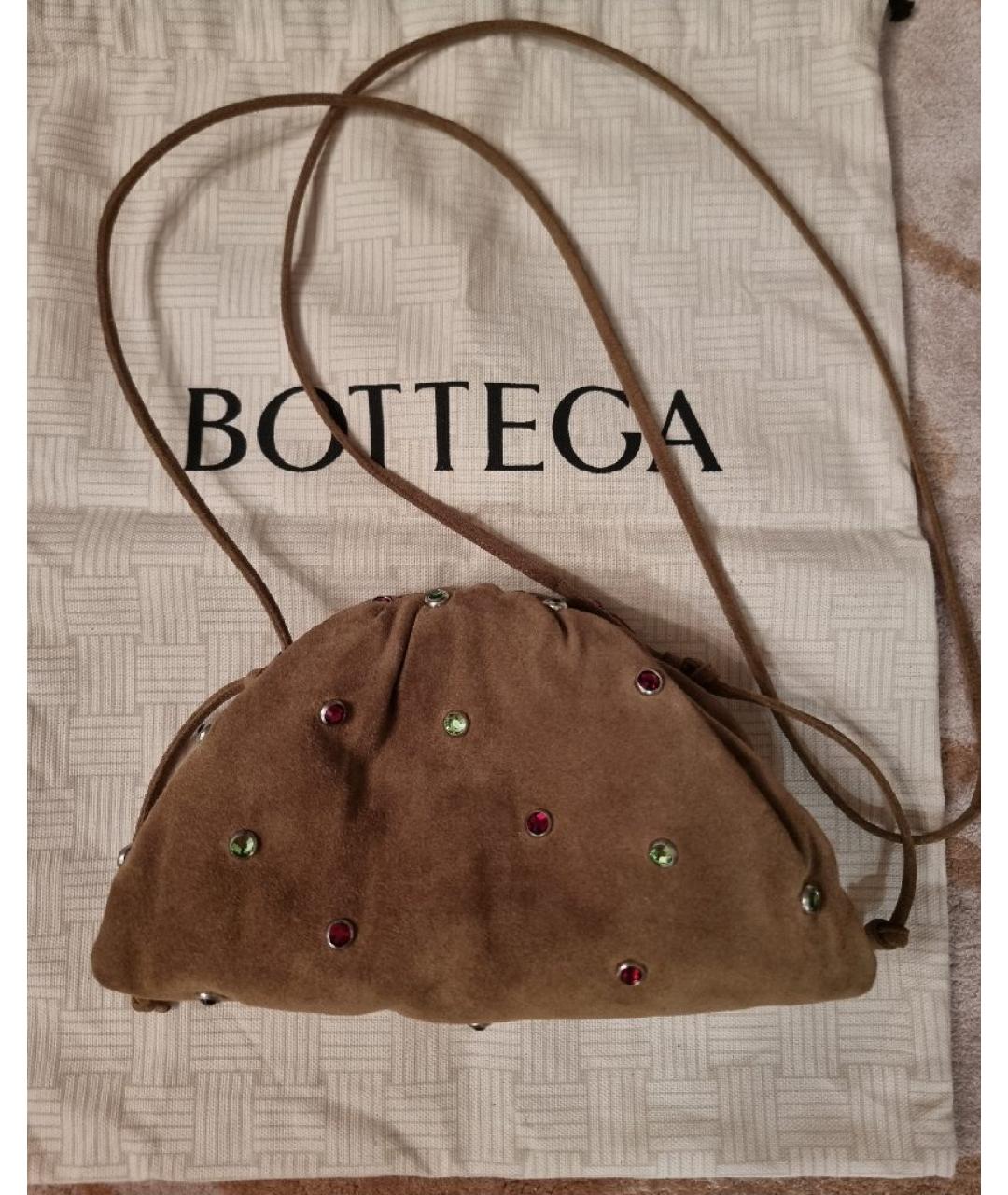 BOTTEGA VENETA Коричневая замшевая сумка через плечо, фото 3