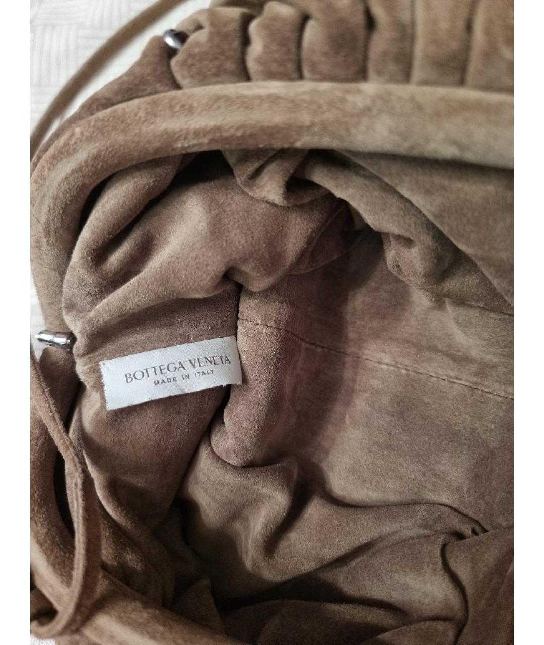 BOTTEGA VENETA Коричневая замшевая сумка через плечо, фото 9