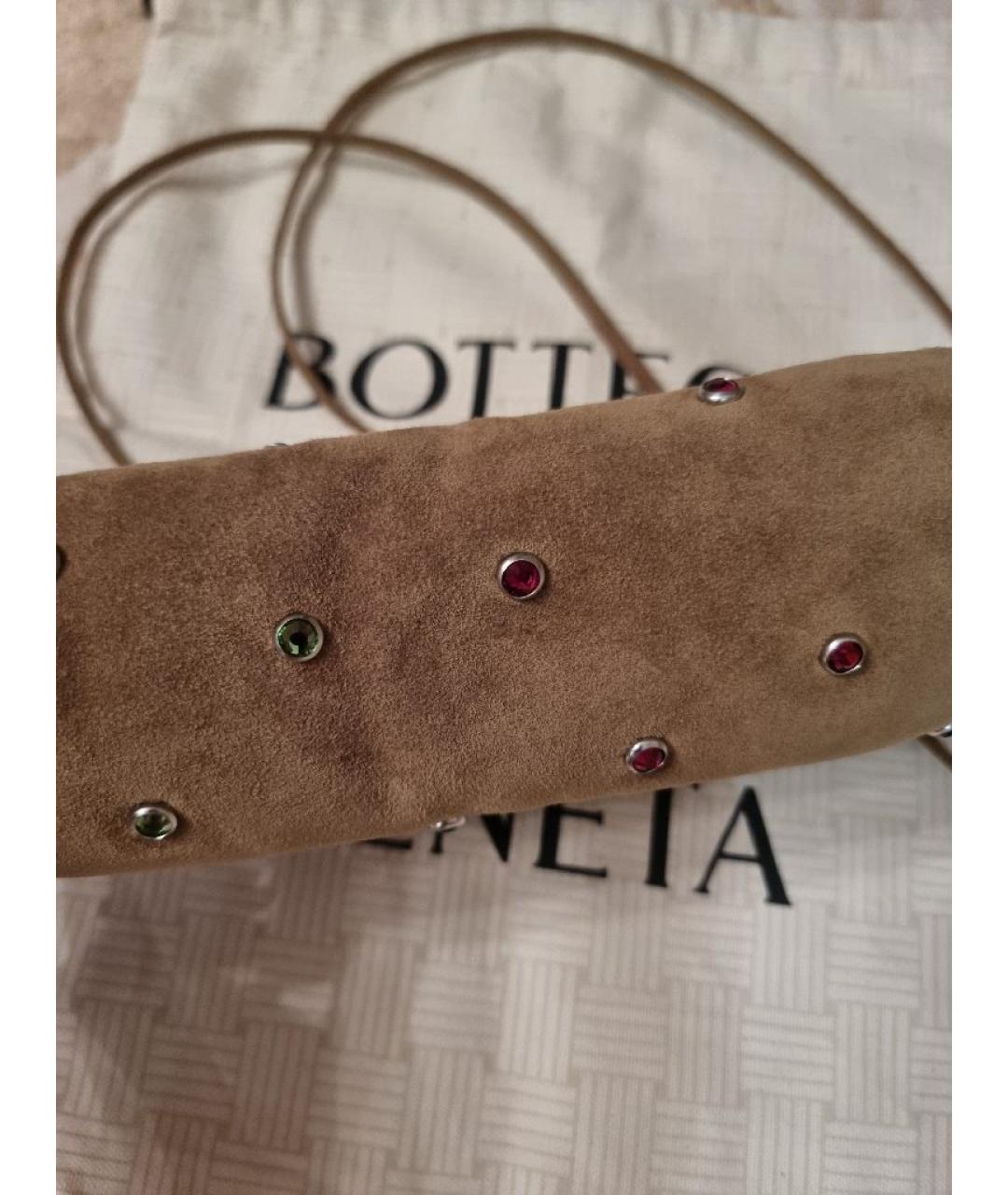 BOTTEGA VENETA Коричневая замшевая сумка через плечо, фото 5