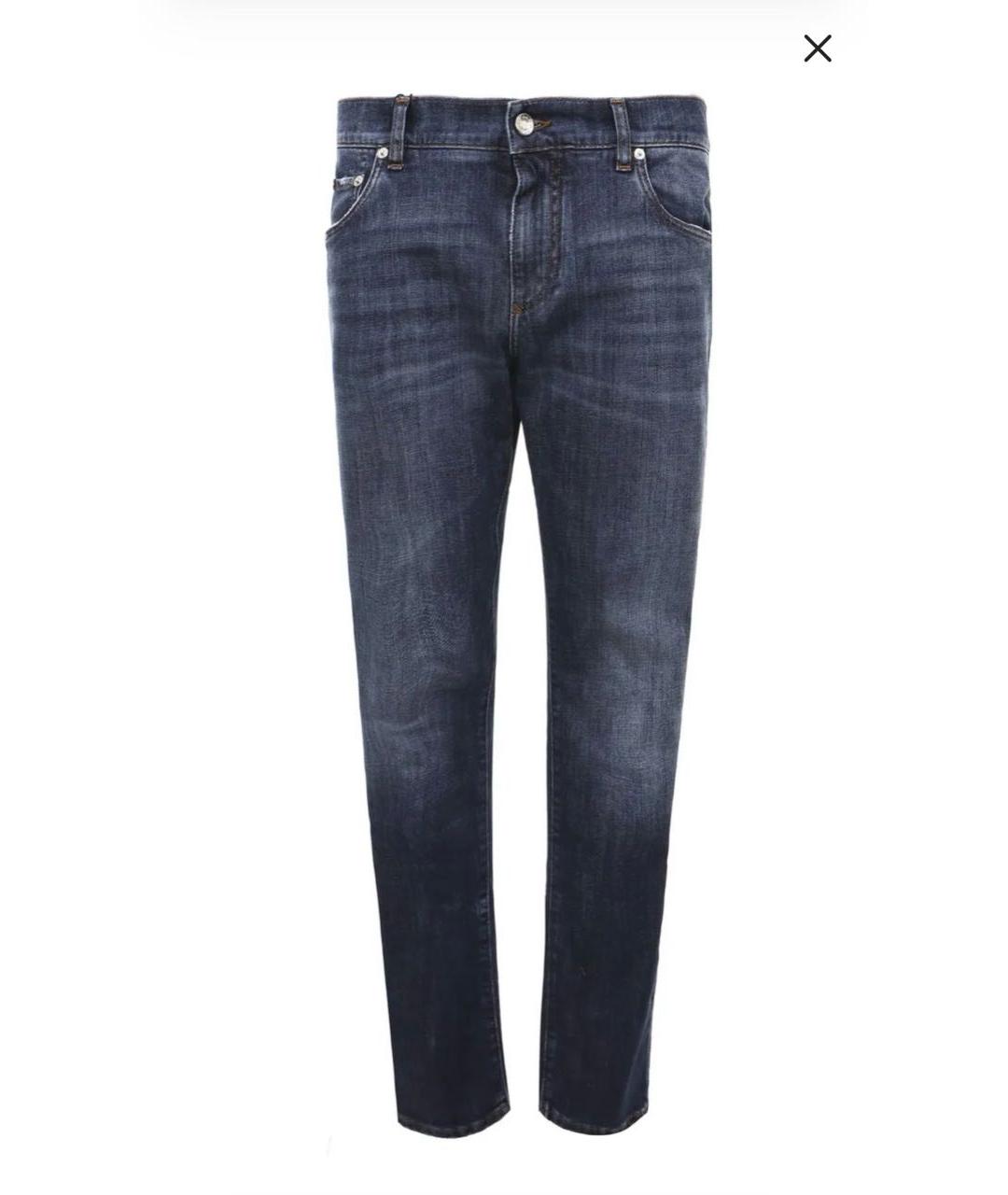 DOLCE&GABBANA Темно-синие хлопко-эластановые джинсы скинни, фото 5