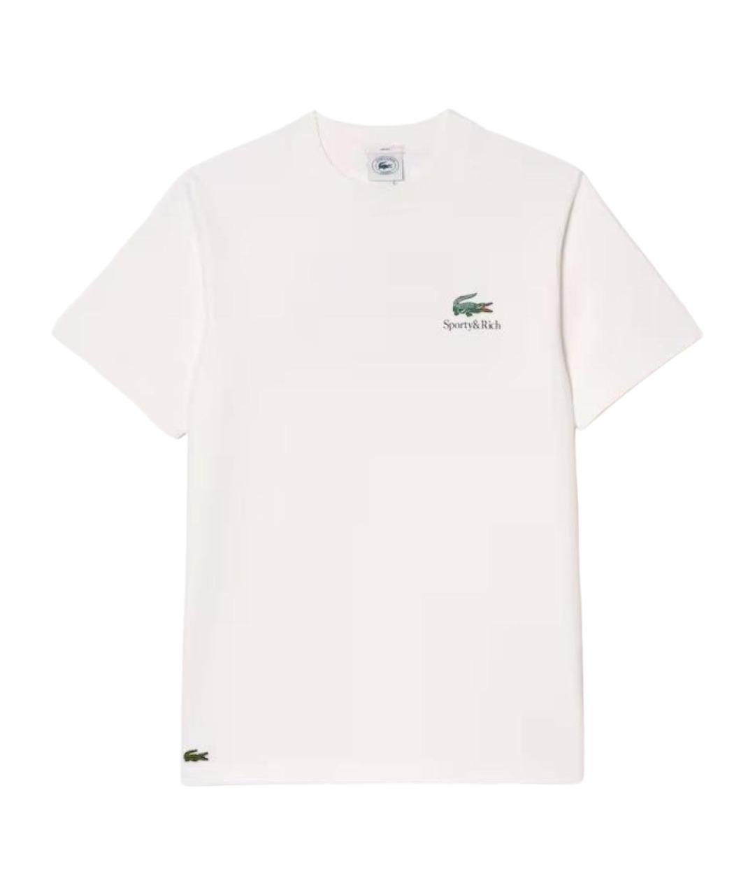 SPORTY AND RICH Белая хлопковая футболка, фото 1