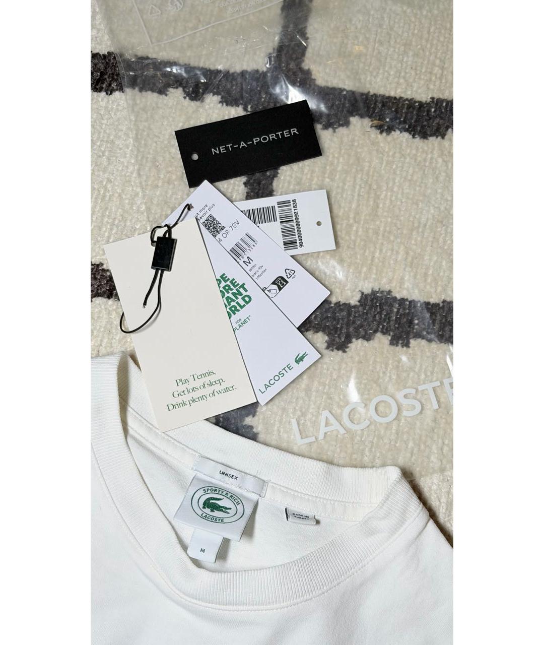 SPORTY AND RICH Белая хлопковая футболка, фото 3