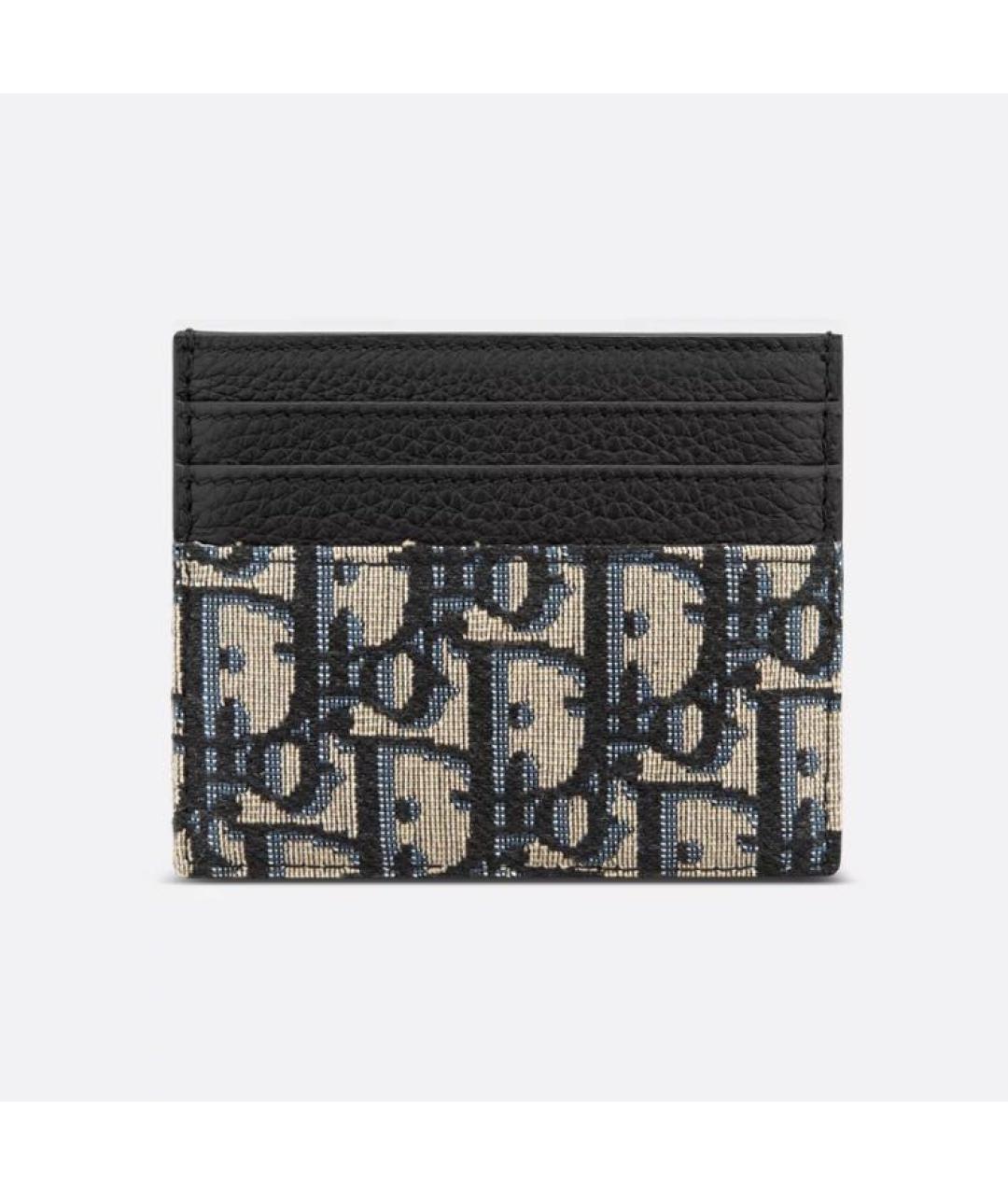 CHRISTIAN DIOR Бежевый кожаный кардхолдер, фото 2