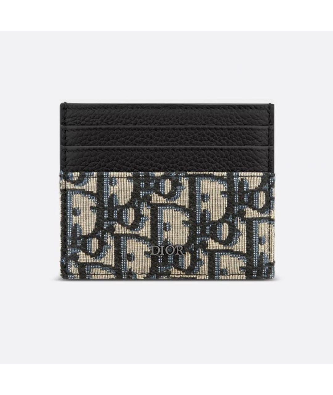 CHRISTIAN DIOR Бежевый кожаный кардхолдер, фото 4