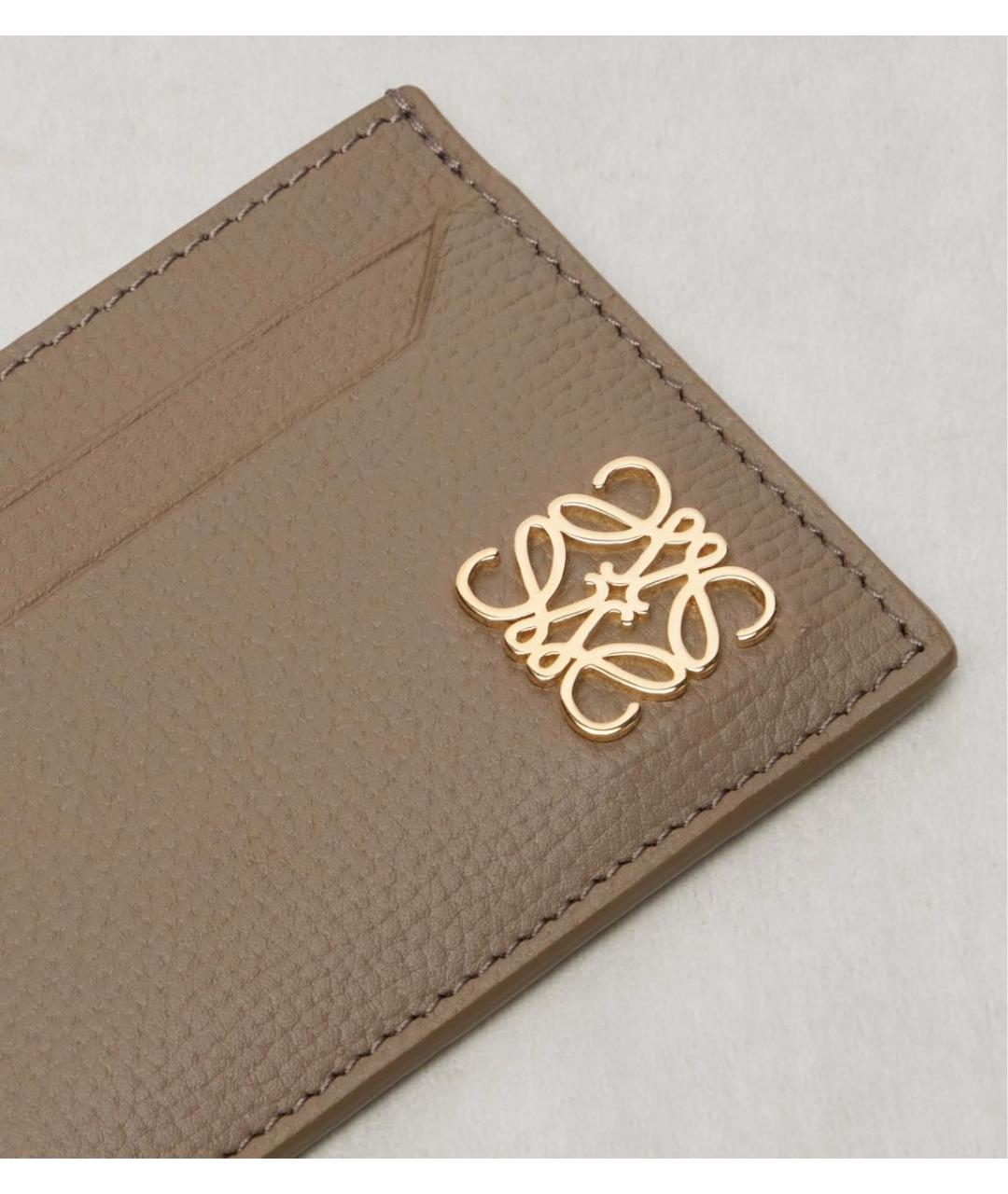 LOEWE Бежевый кожаный кардхолдер, фото 3