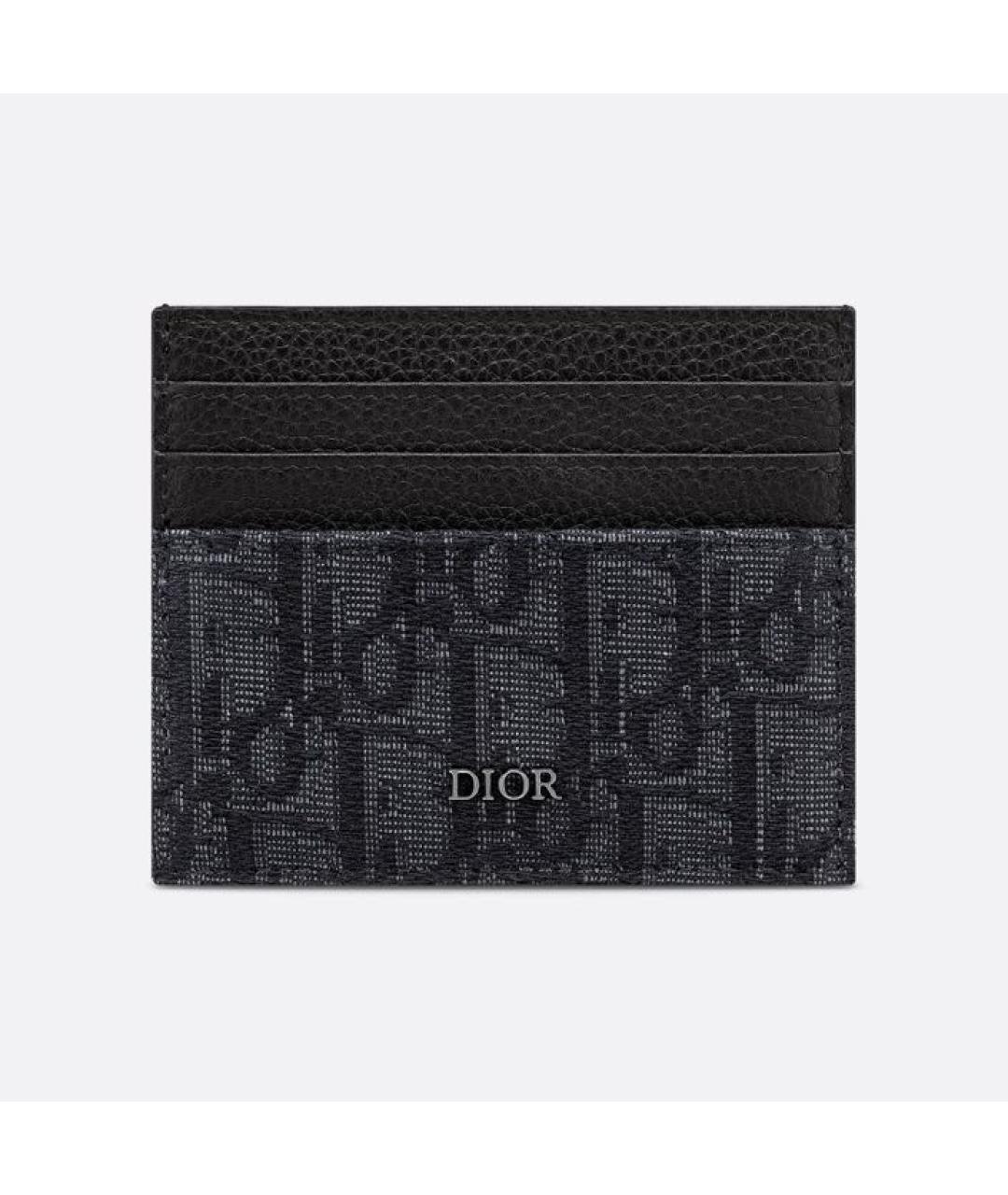 CHRISTIAN DIOR Черный кожаный кардхолдер, фото 4