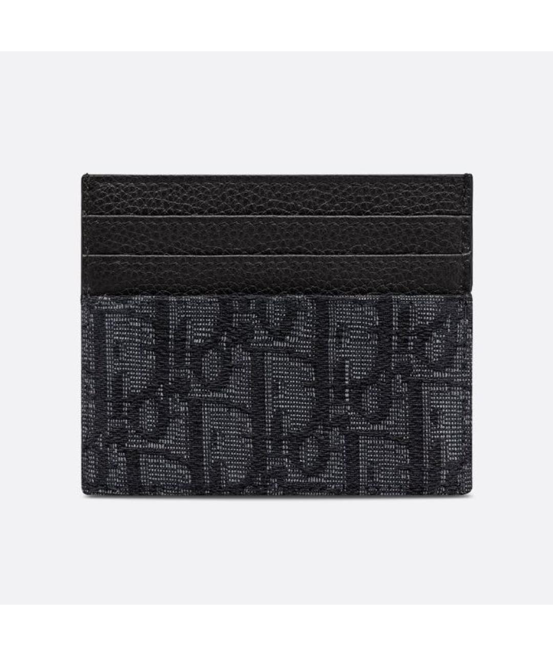 CHRISTIAN DIOR Черный кожаный кардхолдер, фото 2