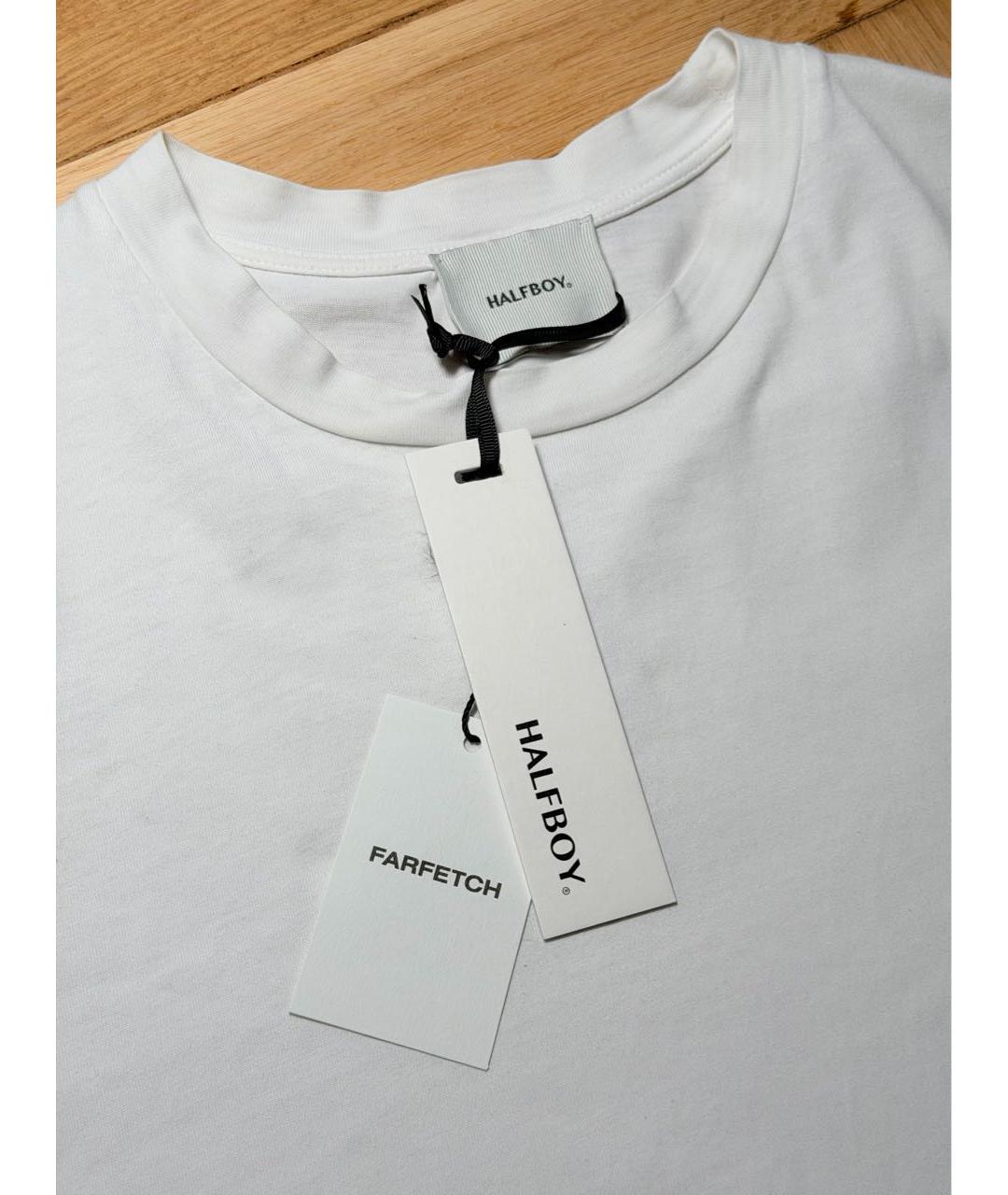 HALFBOY Белая хлопковая футболка, фото 4