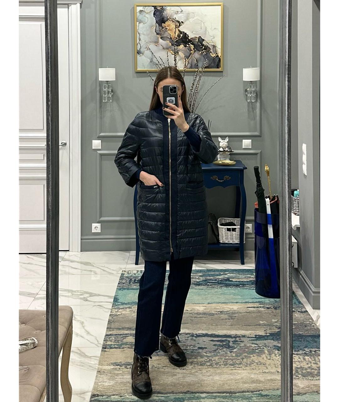 HERNO Темно-синяя полиамидовая куртка, фото 8