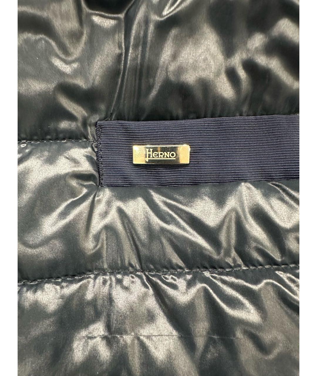 HERNO Темно-синяя полиамидовая куртка, фото 6