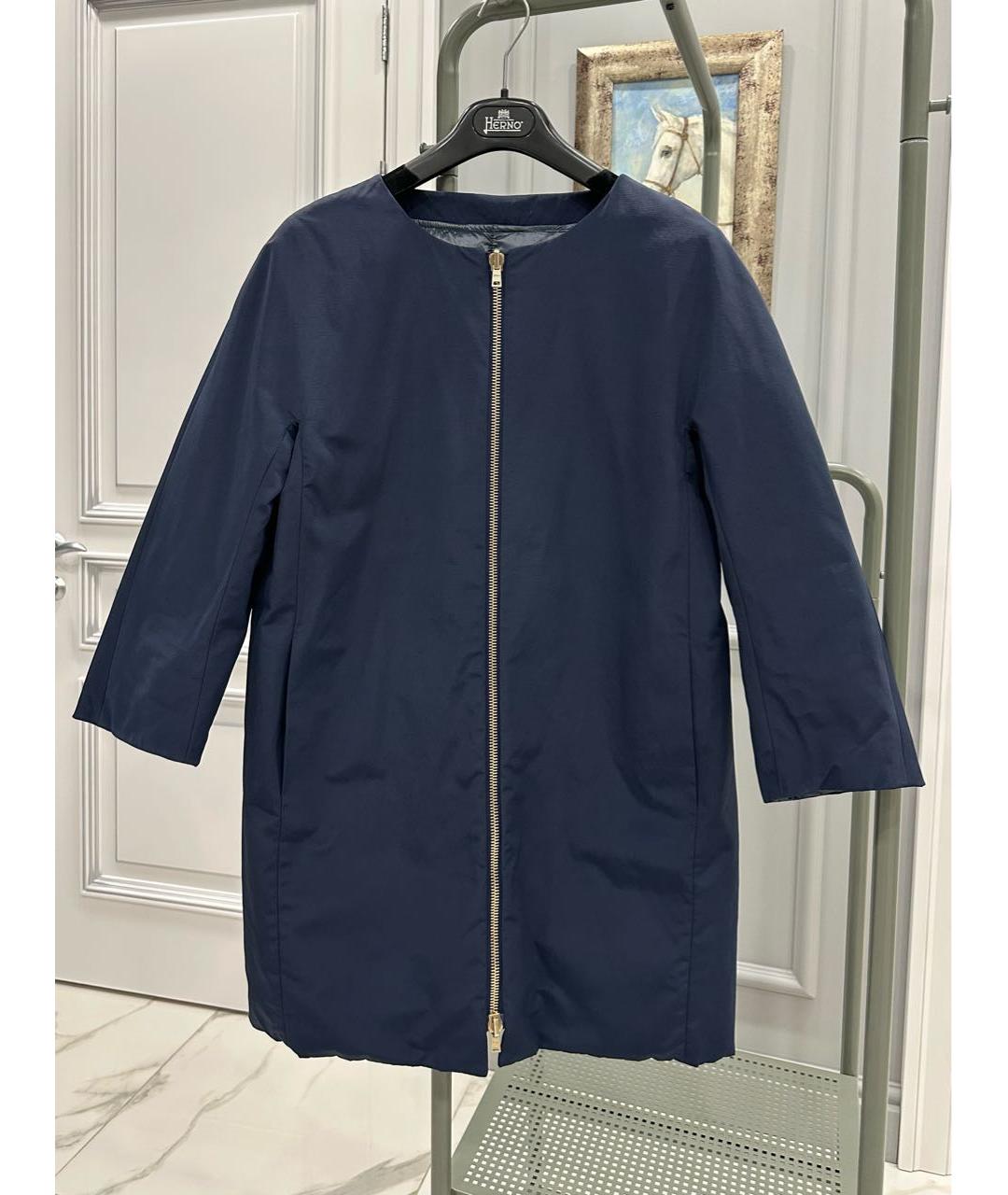 HERNO Темно-синяя полиамидовая куртка, фото 3