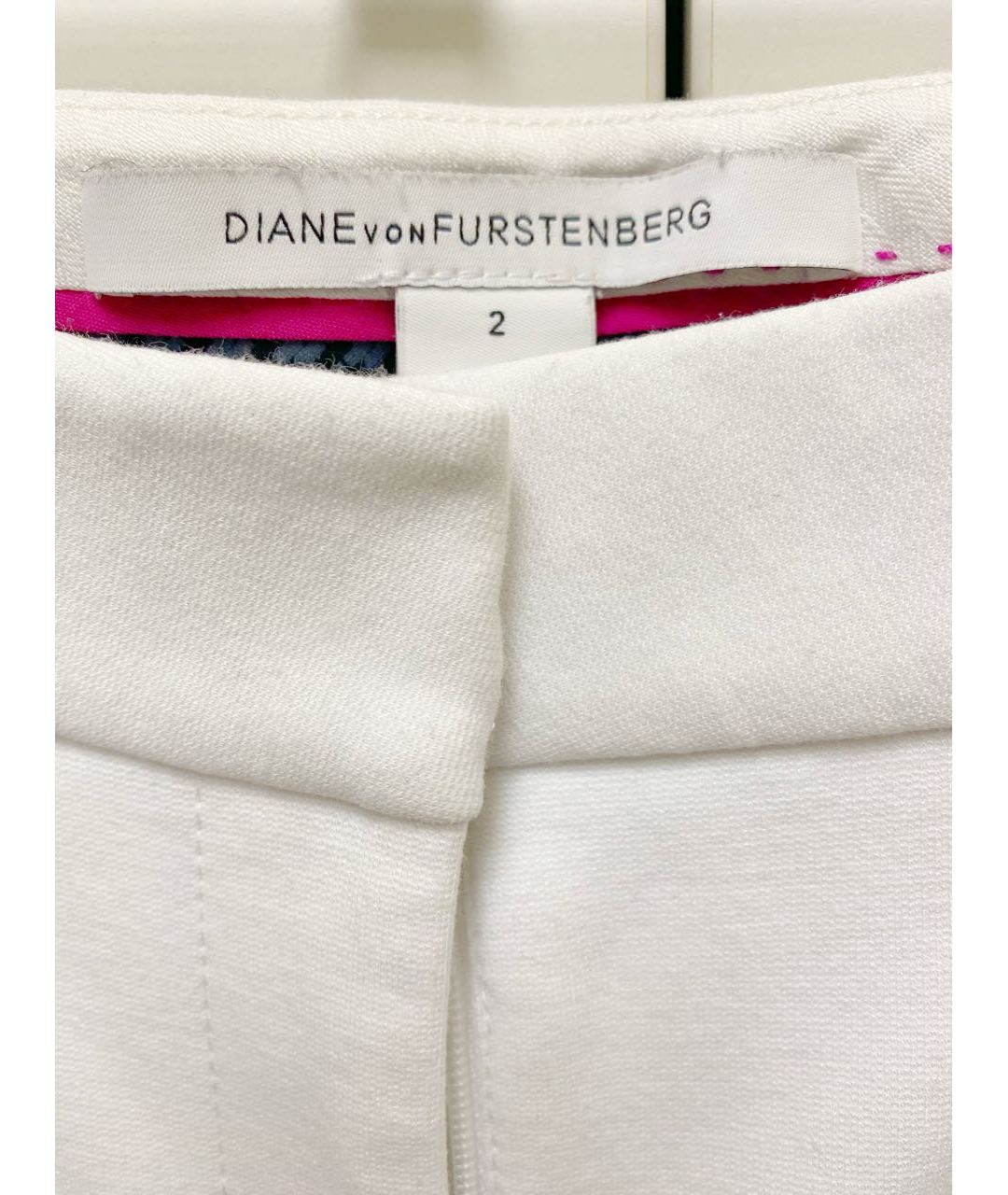 DIANE VON FURSTENBERG Белые вискозные прямые брюки, фото 2