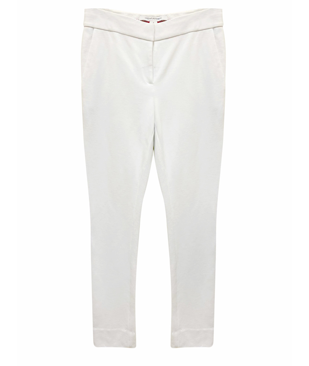 DIANE VON FURSTENBERG Белые вискозные прямые брюки, фото 1