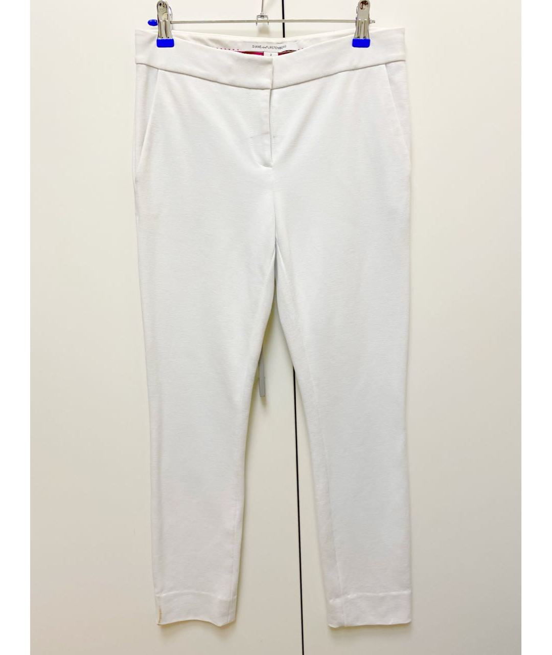 DIANE VON FURSTENBERG Белые вискозные прямые брюки, фото 6