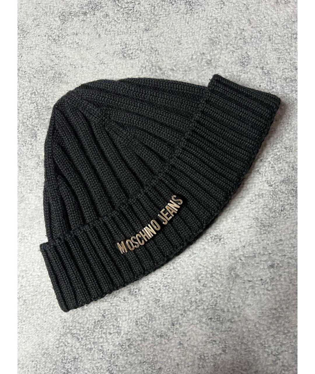 MOSCHINO Черная шерстяная шапка, фото 5