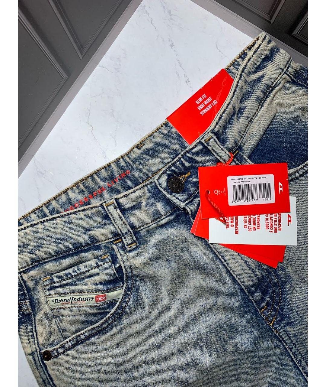 DIESEL Хлопко-эластановые прямые джинсы, фото 7