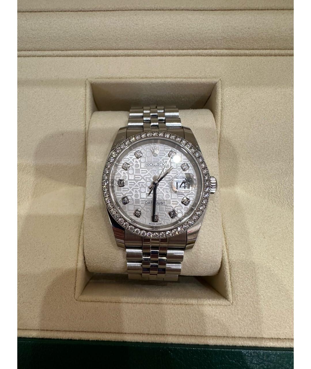 ROLEX Серебряные часы из белого золота, фото 5