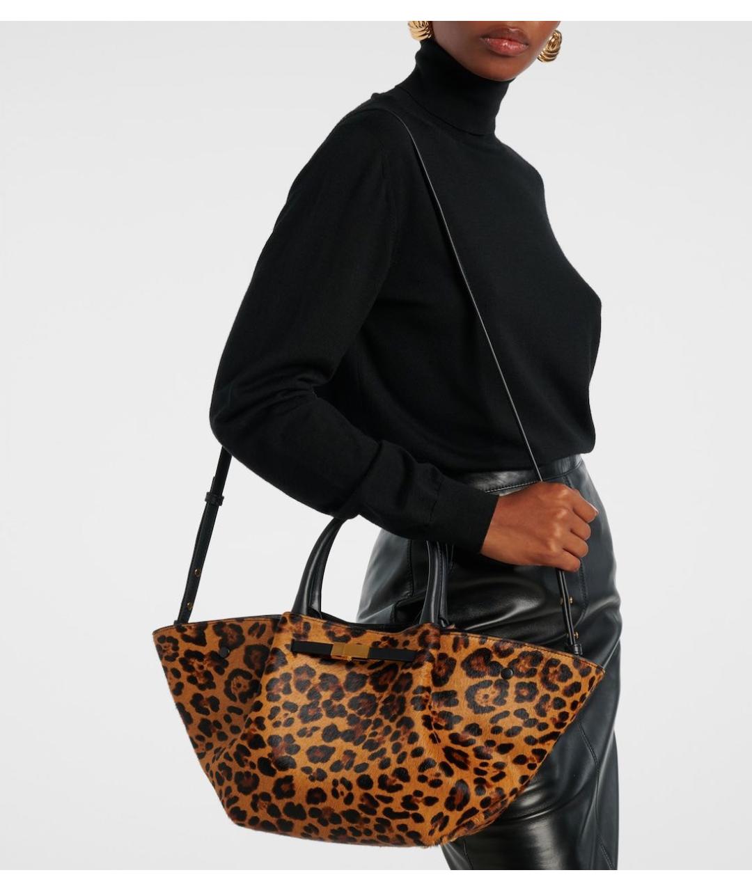 DEMELLIER Коричневая кожаная сумка с короткими ручками, фото 2