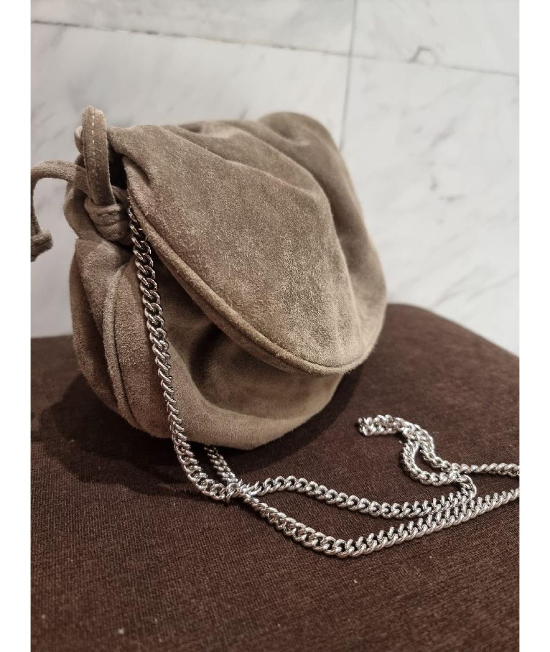 DOLCE&GABBANA Антрацитовая замшевая сумка через плечо, фото 2