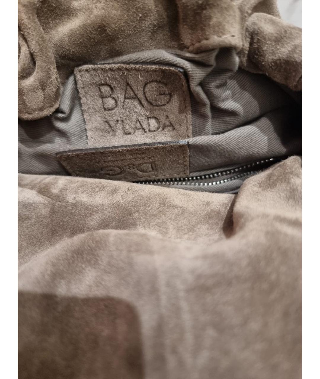 DOLCE&GABBANA Антрацитовая замшевая сумка через плечо, фото 6