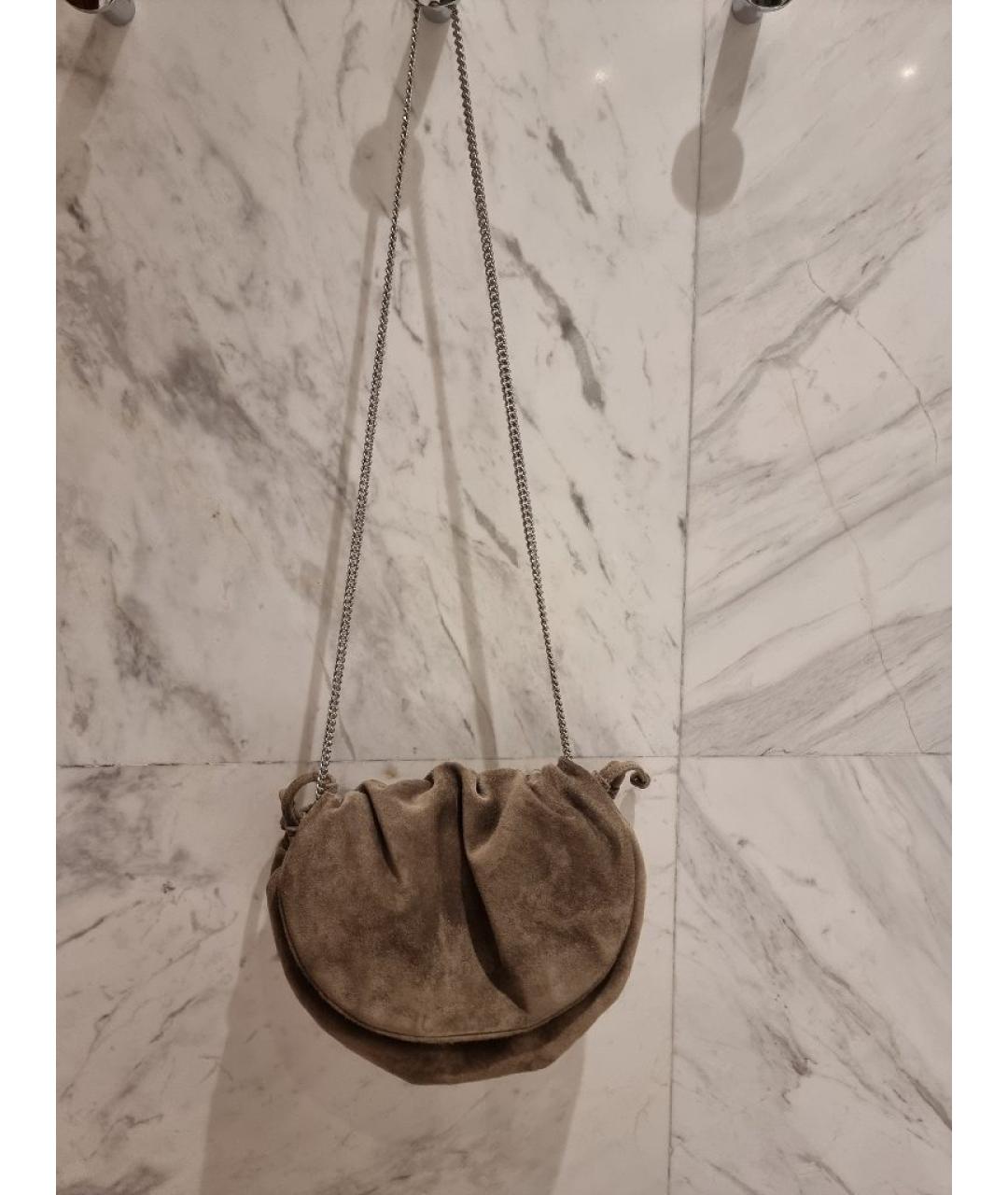 DOLCE&GABBANA Антрацитовая замшевая сумка через плечо, фото 10