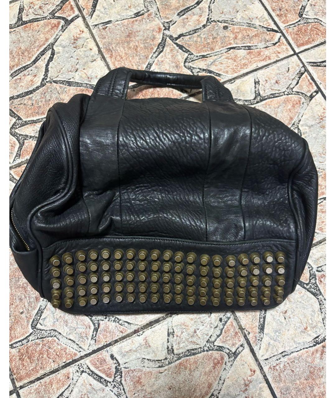 ALEXANDER WANG Черная кожаная сумка с короткими ручками, фото 7