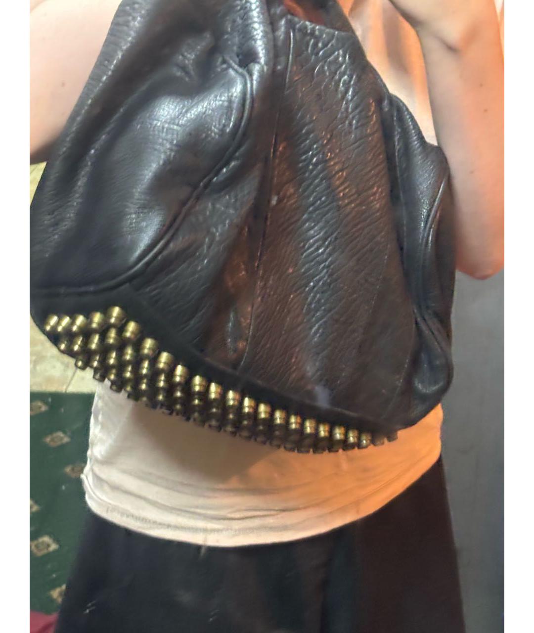 ALEXANDER WANG Черная кожаная сумка с короткими ручками, фото 4