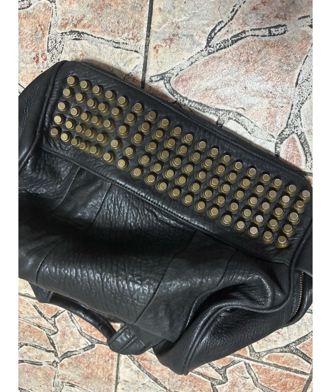 ALEXANDER WANG Черная кожаная сумка с короткими ручками, фото 6