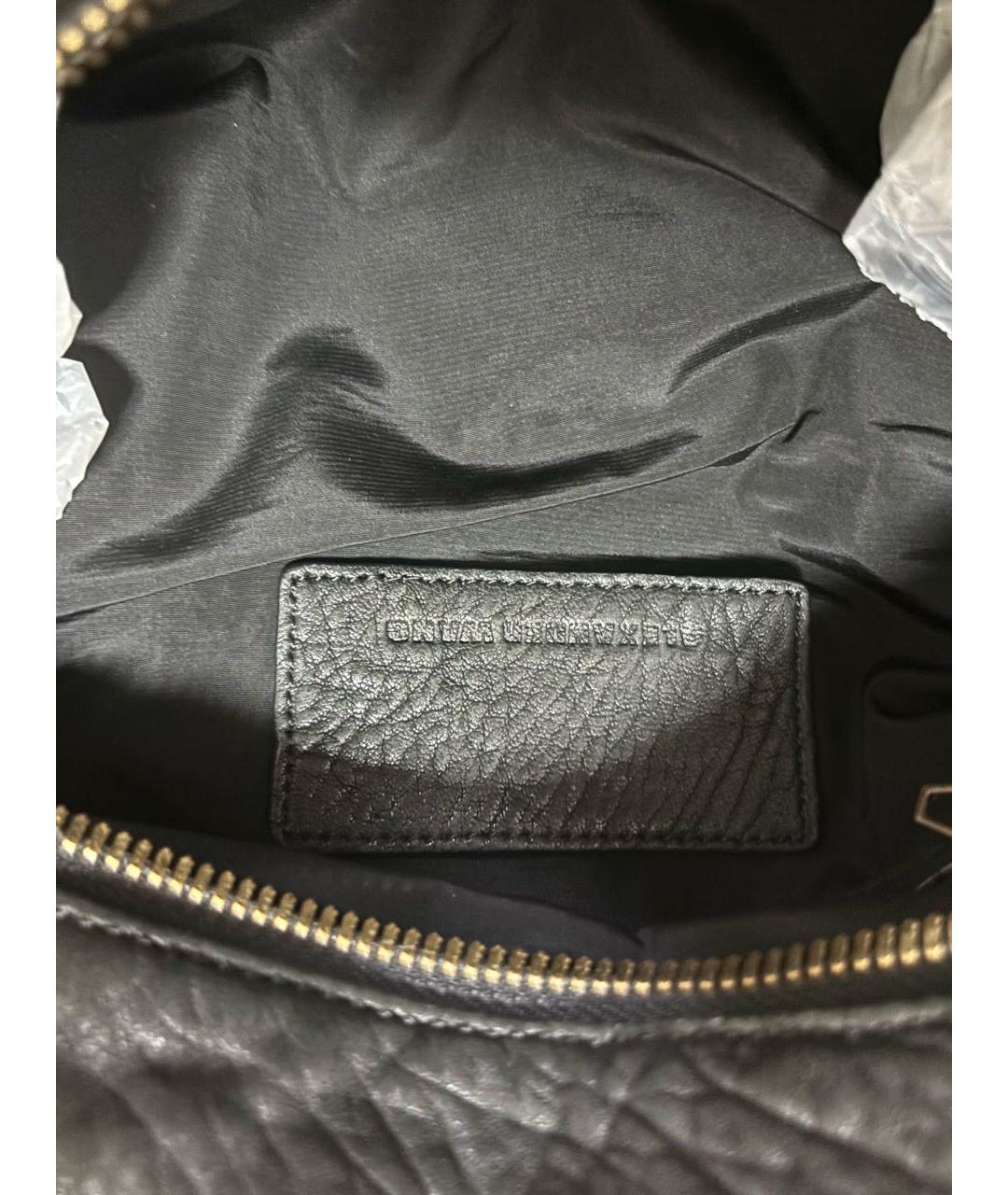 ALEXANDER WANG Черная кожаная сумка с короткими ручками, фото 5