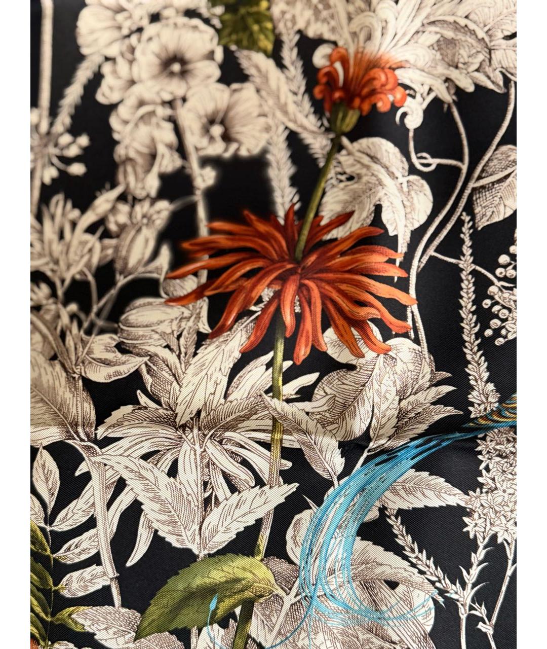 GUCCI Антрацитовый шелковый платок, фото 7