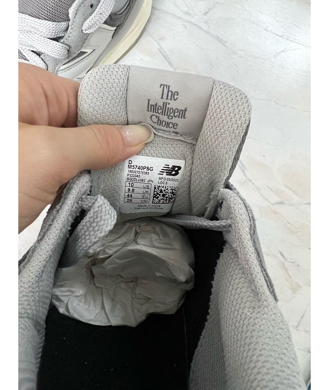 NEW BALANCE Серые замшевые низкие кроссовки / кеды, фото 6