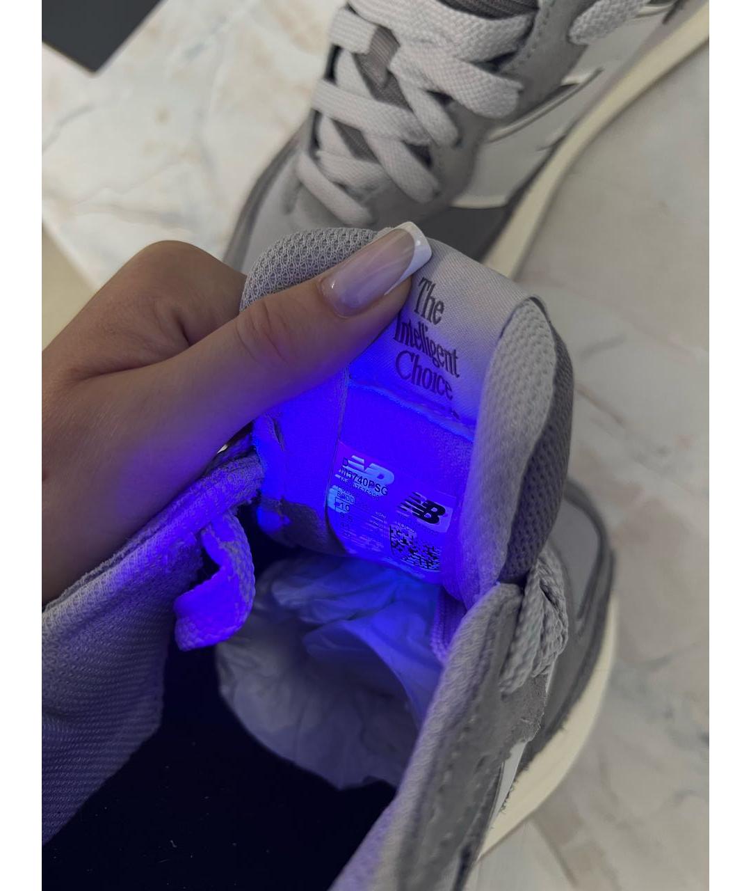 NEW BALANCE Серые замшевые низкие кроссовки / кеды, фото 7