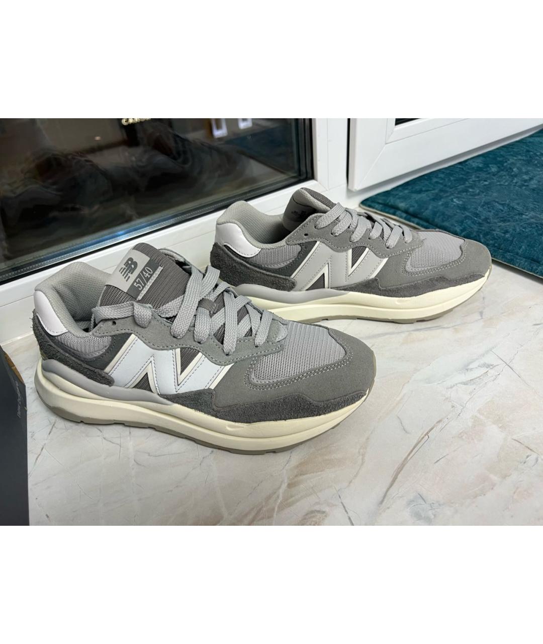 NEW BALANCE Серые замшевые низкие кроссовки / кеды, фото 9