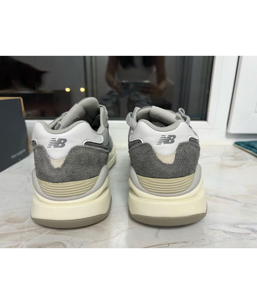 NEW BALANCE Серые замшевые низкие кроссовки / кеды, фото 4