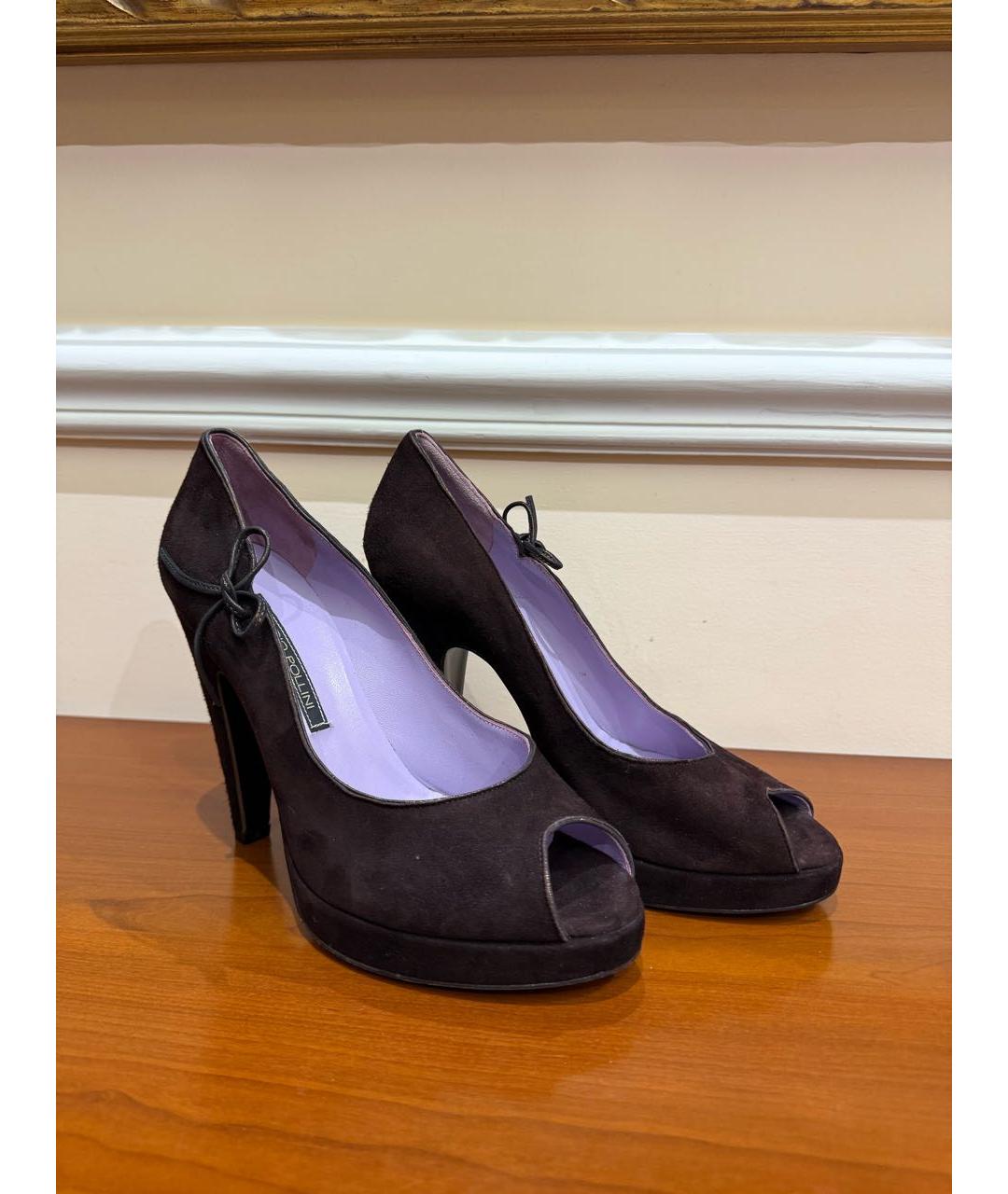 POLLINI Коричневые замшевые туфли, фото 2