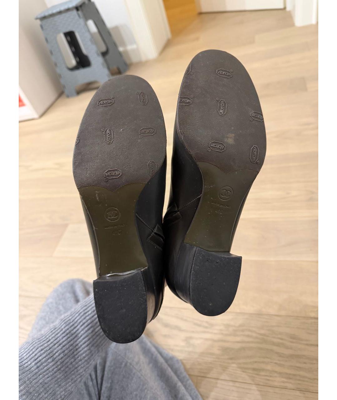 CHANEL Коричневые кожаные ботильоны, фото 5