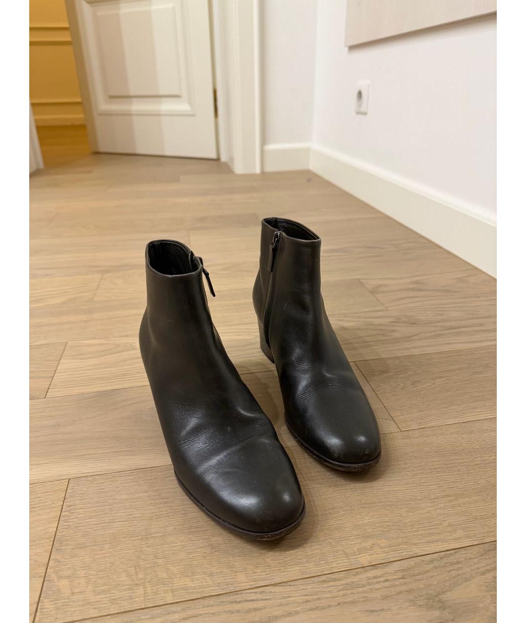 CHANEL Коричневые кожаные ботильоны, фото 2