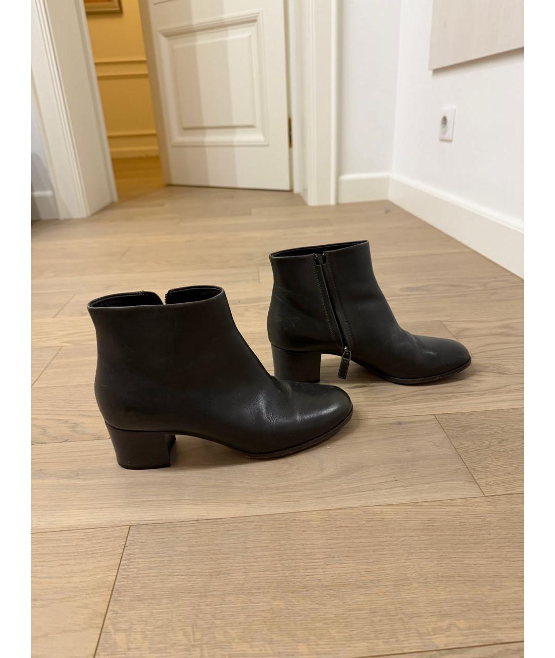 CHANEL Коричневые кожаные ботильоны, фото 8