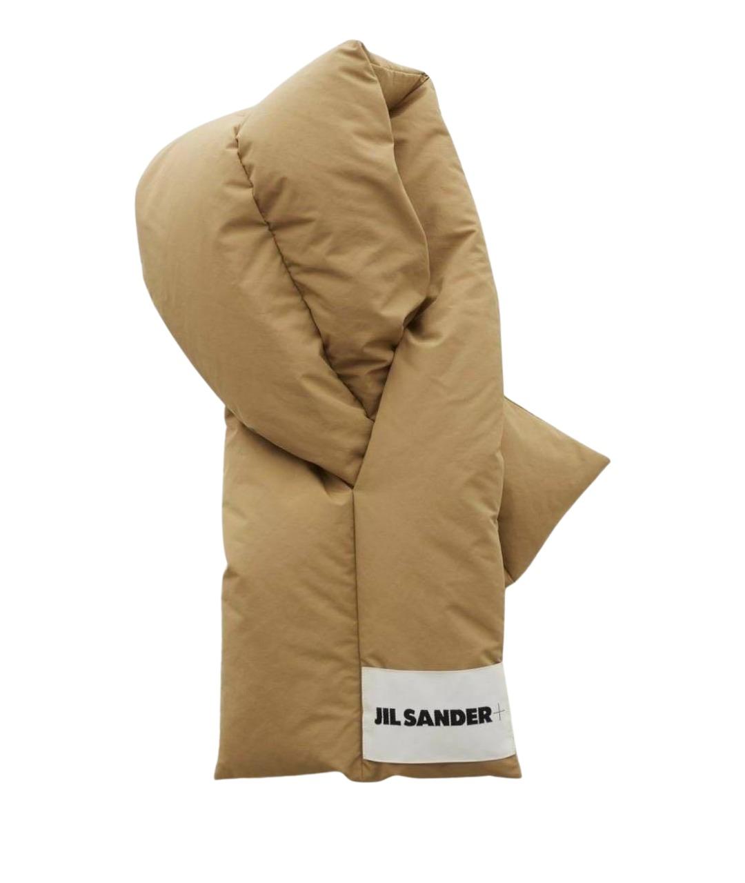 JIL SANDER Бежевый шарф, фото 1