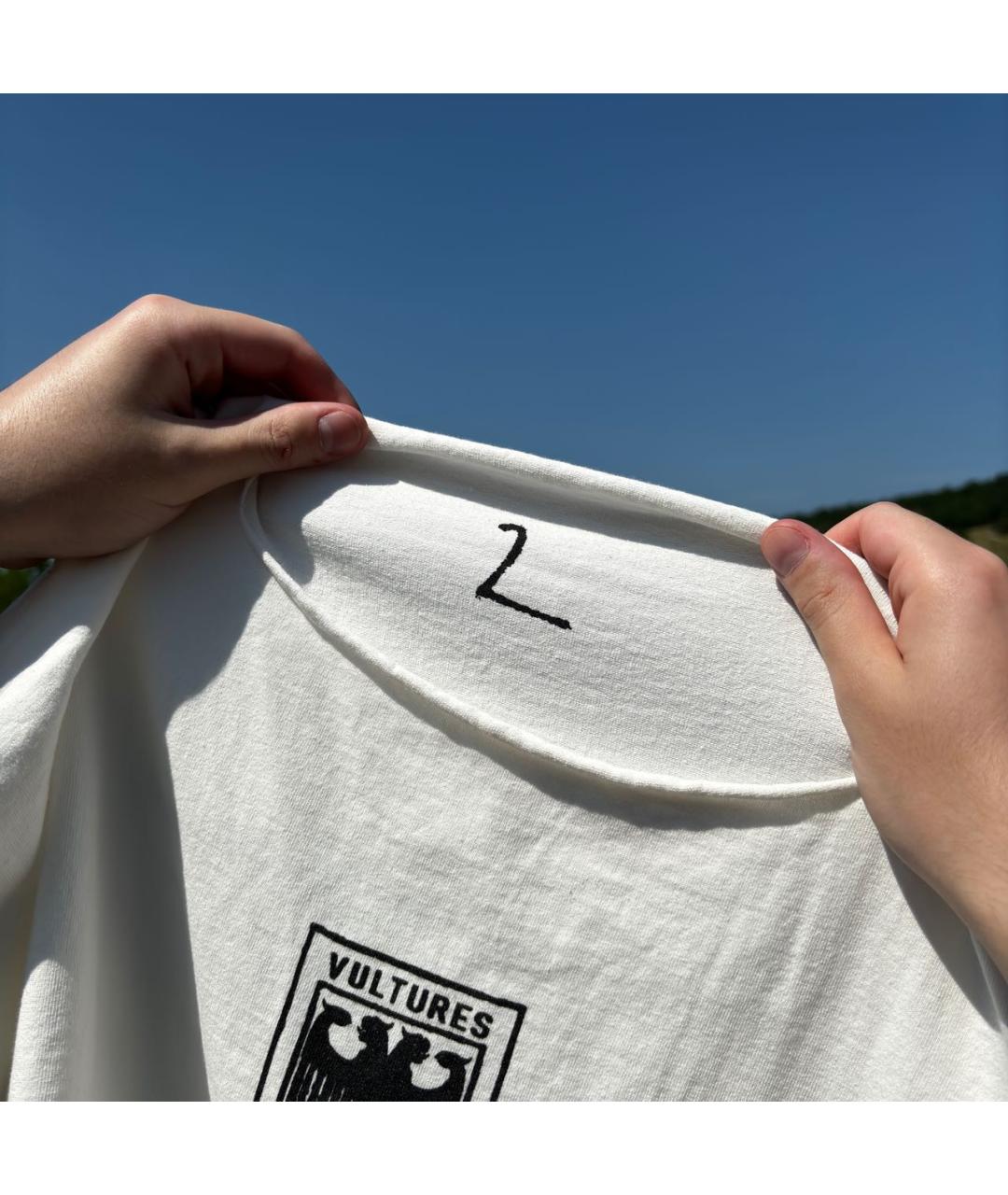 YEEZY Белая хлопковая футболка, фото 3