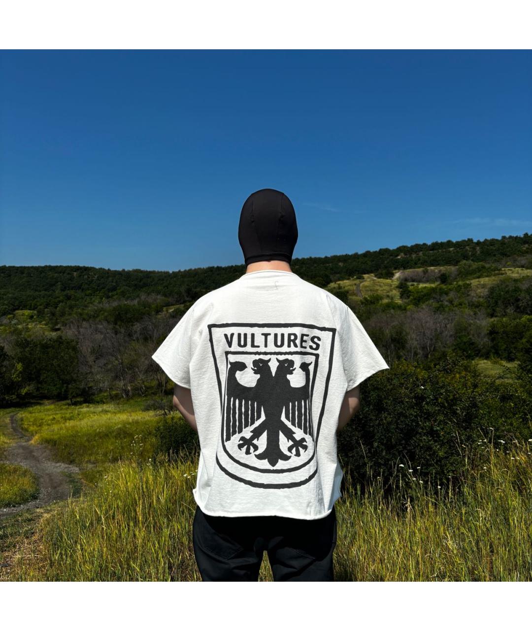 YEEZY Белая хлопковая футболка, фото 7