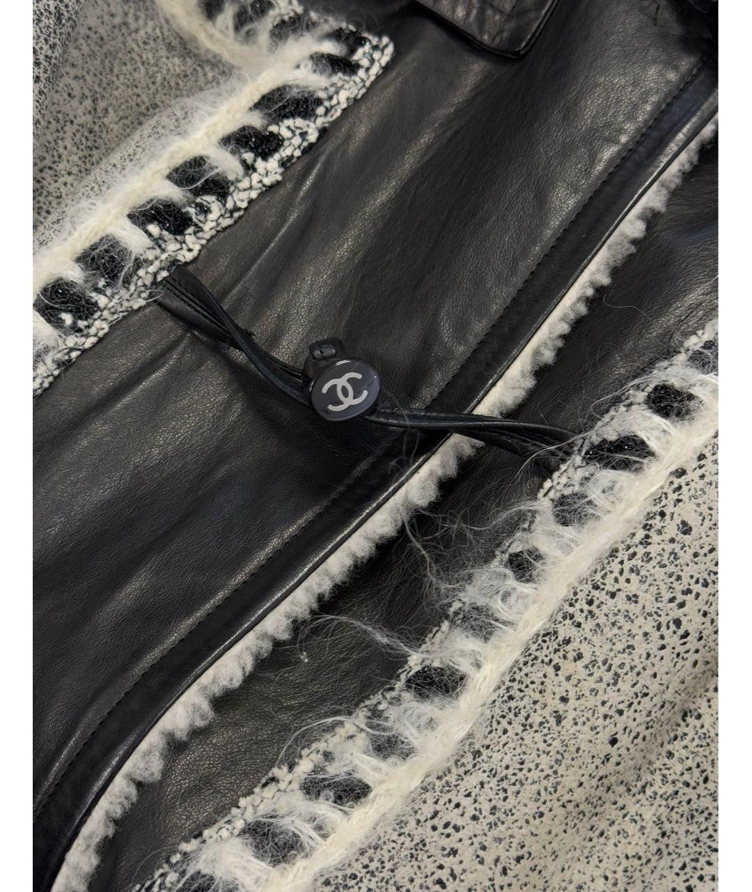 CHANEL Серая шерстяная дубленка, фото 4